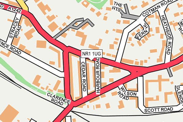 NR1 1UG map - OS OpenMap – Local (Ordnance Survey)