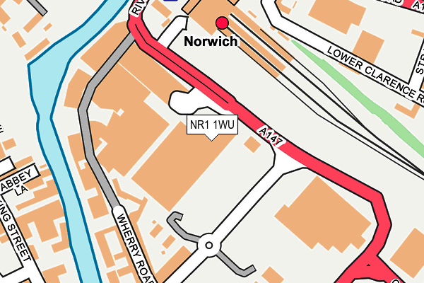 NR1 1WU map - OS OpenMap – Local (Ordnance Survey)