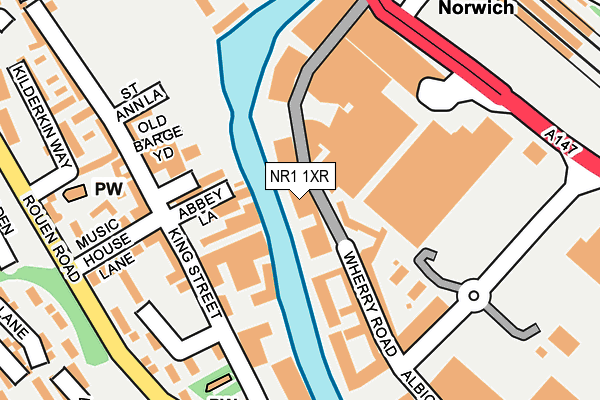 NR1 1XR map - OS OpenMap – Local (Ordnance Survey)