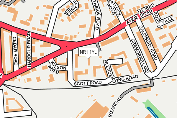NR1 1YL map - OS OpenMap – Local (Ordnance Survey)