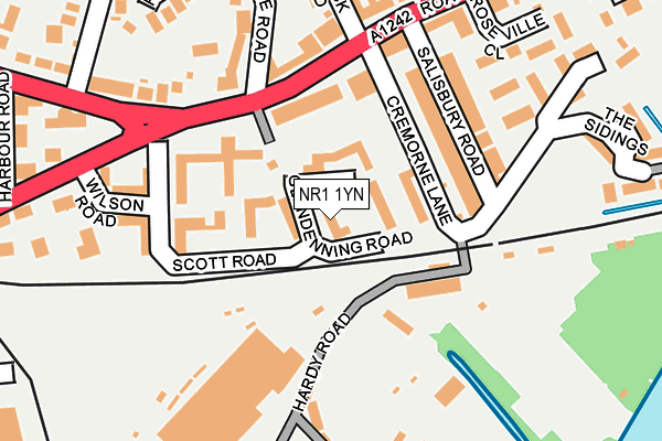 NR1 1YN map - OS OpenMap – Local (Ordnance Survey)