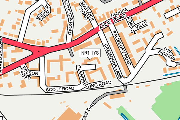 NR1 1YS map - OS OpenMap – Local (Ordnance Survey)