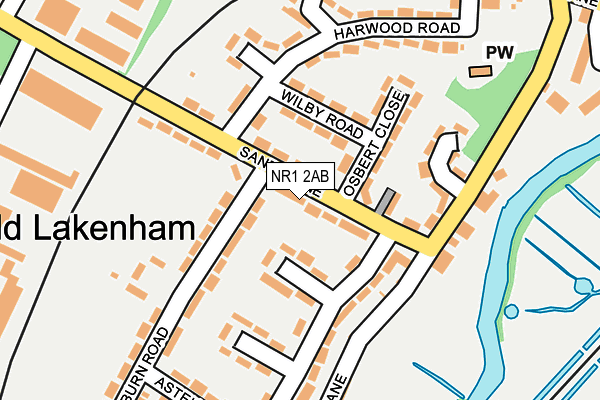 NR1 2AB map - OS OpenMap – Local (Ordnance Survey)