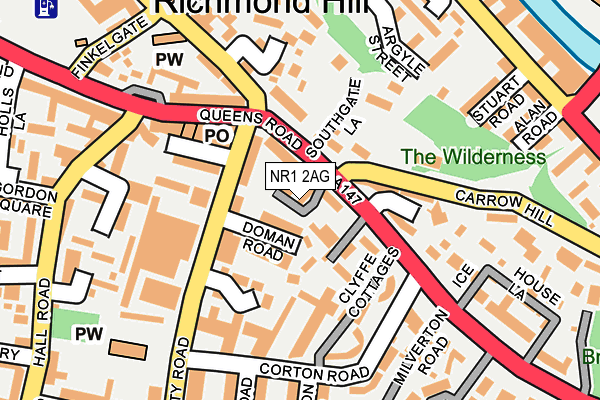 NR1 2AG map - OS OpenMap – Local (Ordnance Survey)