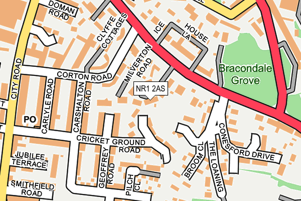 NR1 2AS map - OS OpenMap – Local (Ordnance Survey)