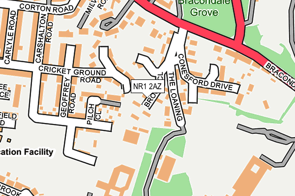 NR1 2AZ map - OS OpenMap – Local (Ordnance Survey)
