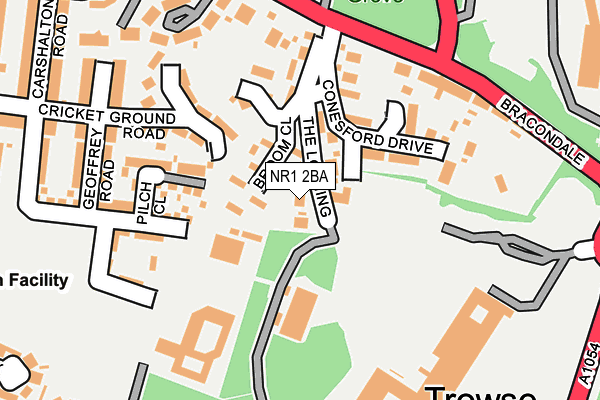 NR1 2BA map - OS OpenMap – Local (Ordnance Survey)