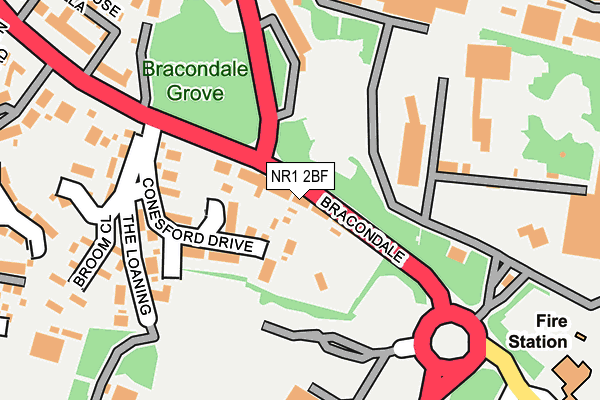 NR1 2BF map - OS OpenMap – Local (Ordnance Survey)