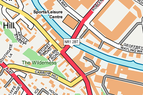 NR1 2BT map - OS OpenMap – Local (Ordnance Survey)