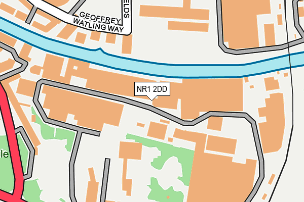 NR1 2DD map - OS OpenMap – Local (Ordnance Survey)