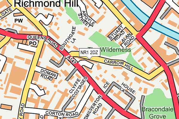 NR1 2DZ map - OS OpenMap – Local (Ordnance Survey)