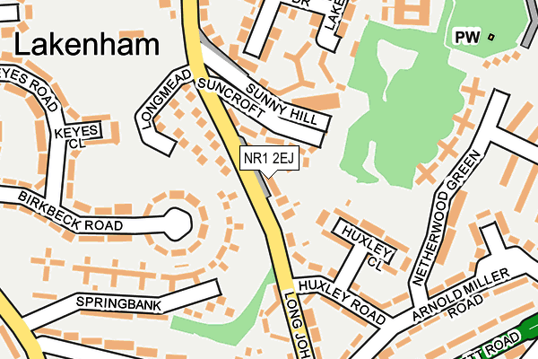 NR1 2EJ map - OS OpenMap – Local (Ordnance Survey)