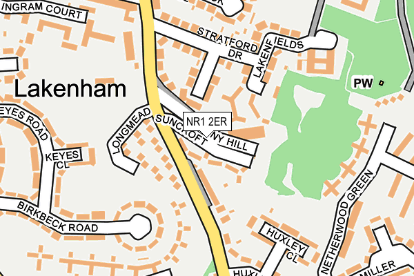 NR1 2ER map - OS OpenMap – Local (Ordnance Survey)