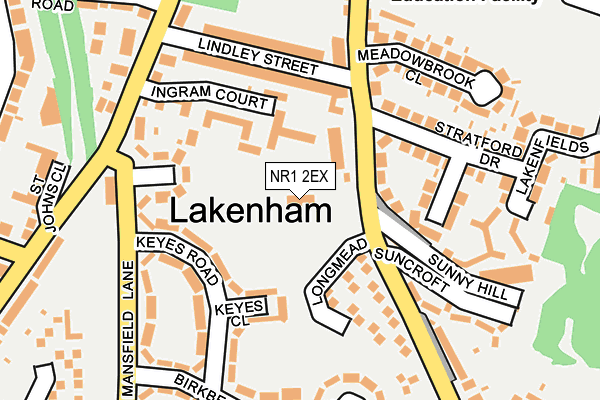 NR1 2EX map - OS OpenMap – Local (Ordnance Survey)