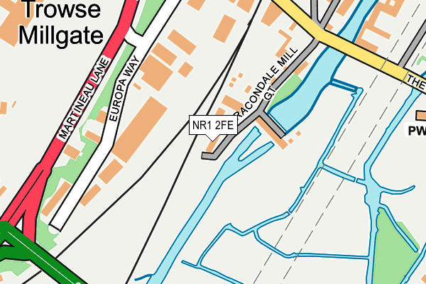 NR1 2FE map - OS OpenMap – Local (Ordnance Survey)