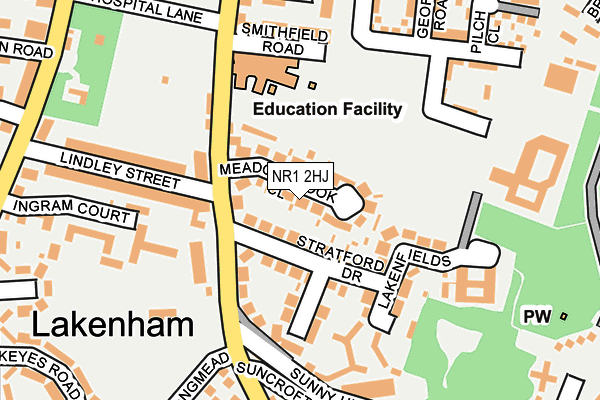 NR1 2HJ map - OS OpenMap – Local (Ordnance Survey)