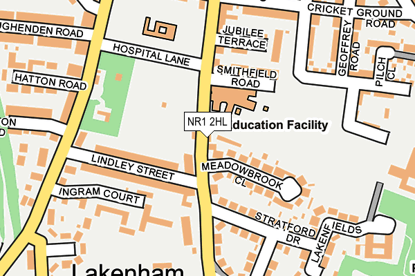 NR1 2HL map - OS OpenMap – Local (Ordnance Survey)