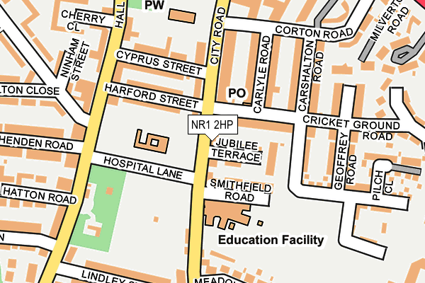 NR1 2HP map - OS OpenMap – Local (Ordnance Survey)