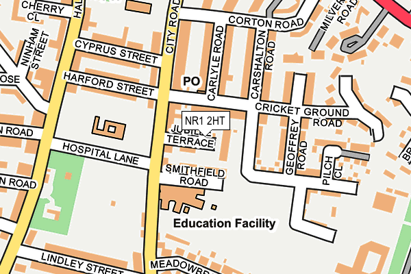 NR1 2HT map - OS OpenMap – Local (Ordnance Survey)