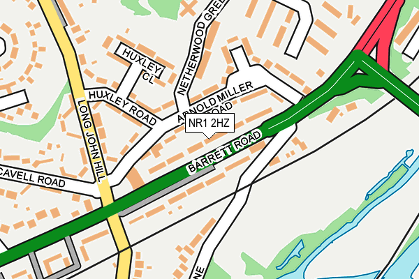 NR1 2HZ map - OS OpenMap – Local (Ordnance Survey)