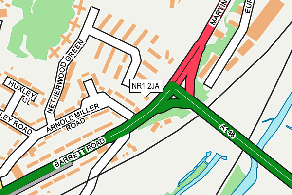 NR1 2JA map - OS OpenMap – Local (Ordnance Survey)