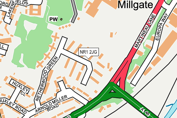 NR1 2JG map - OS OpenMap – Local (Ordnance Survey)