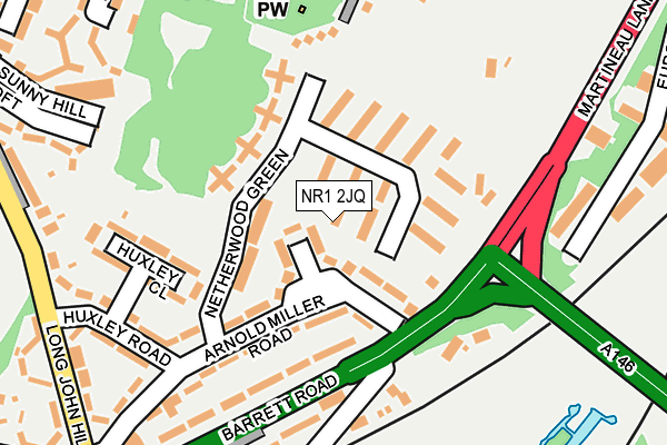 NR1 2JQ map - OS OpenMap – Local (Ordnance Survey)