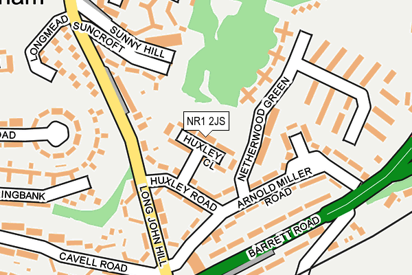 NR1 2JS map - OS OpenMap – Local (Ordnance Survey)