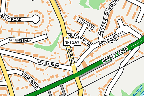 NR1 2JW map - OS OpenMap – Local (Ordnance Survey)