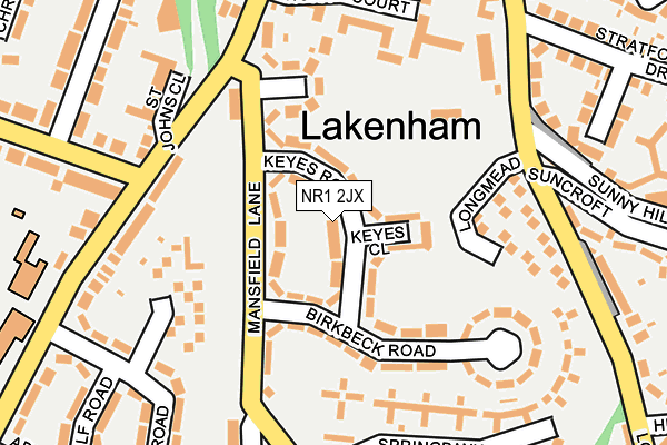 NR1 2JX map - OS OpenMap – Local (Ordnance Survey)
