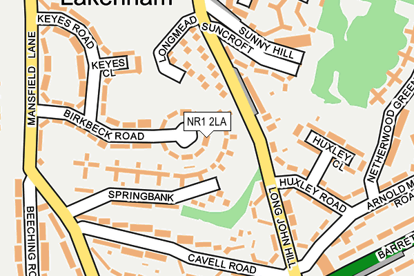 NR1 2LA map - OS OpenMap – Local (Ordnance Survey)