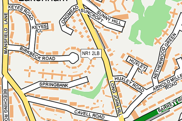 NR1 2LB map - OS OpenMap – Local (Ordnance Survey)