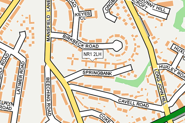 NR1 2LH map - OS OpenMap – Local (Ordnance Survey)