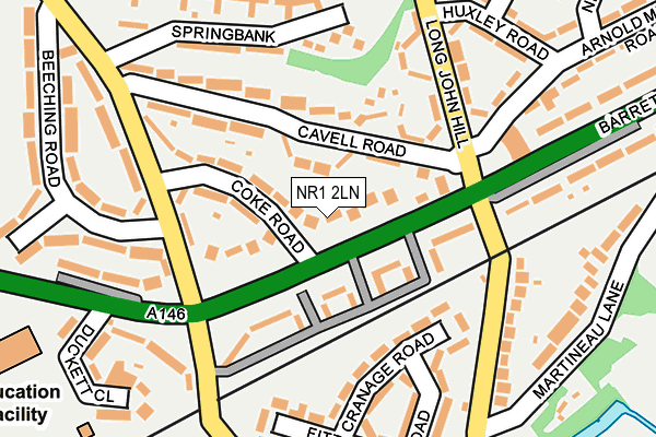 NR1 2LN map - OS OpenMap – Local (Ordnance Survey)
