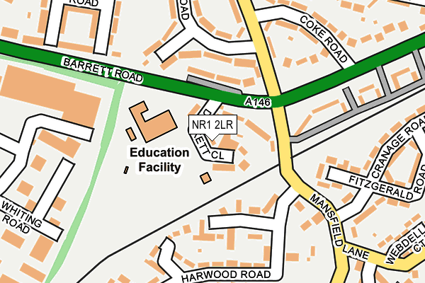 NR1 2LR map - OS OpenMap – Local (Ordnance Survey)