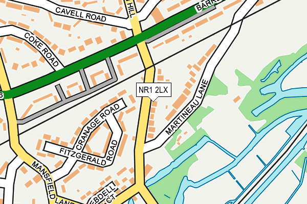 NR1 2LX map - OS OpenMap – Local (Ordnance Survey)