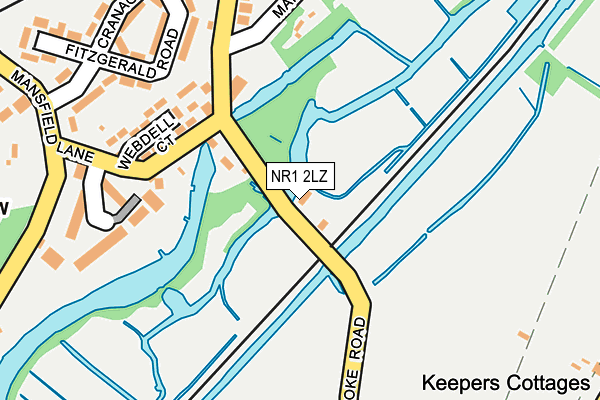 NR1 2LZ map - OS OpenMap – Local (Ordnance Survey)