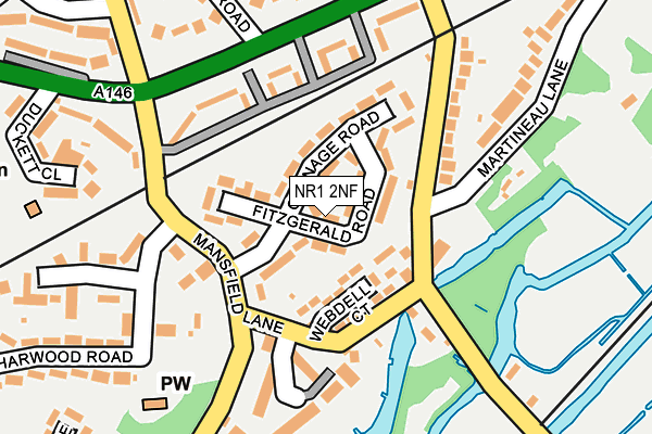 NR1 2NF map - OS OpenMap – Local (Ordnance Survey)
