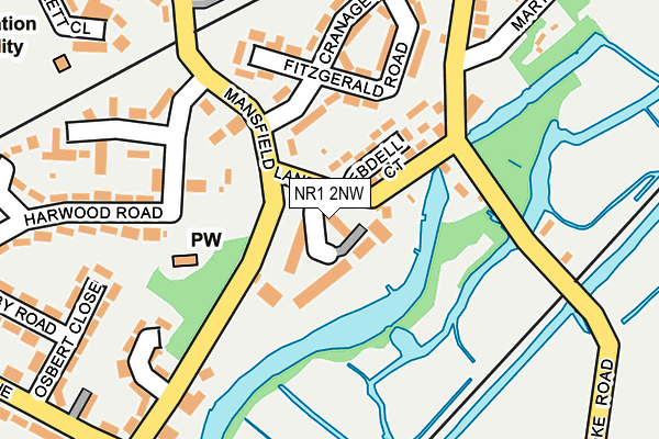 NR1 2NW map - OS OpenMap – Local (Ordnance Survey)