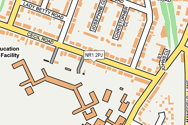 NR1 2PJ map - OS OpenMap – Local (Ordnance Survey)