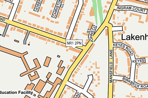 NR1 2PN map - OS OpenMap – Local (Ordnance Survey)