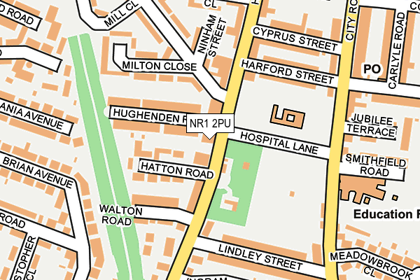 NR1 2PU map - OS OpenMap – Local (Ordnance Survey)