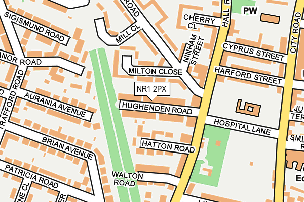 NR1 2PX map - OS OpenMap – Local (Ordnance Survey)