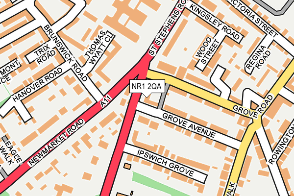 NR1 2QA map - OS OpenMap – Local (Ordnance Survey)