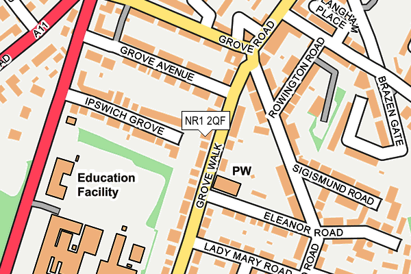 NR1 2QF map - OS OpenMap – Local (Ordnance Survey)