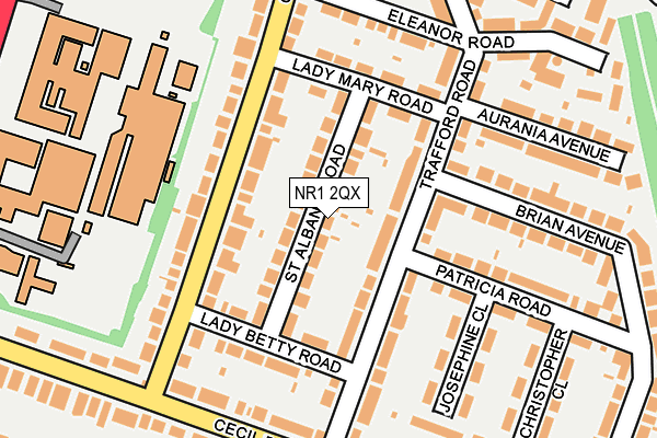 NR1 2QX map - OS OpenMap – Local (Ordnance Survey)