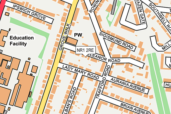 NR1 2RE map - OS OpenMap – Local (Ordnance Survey)