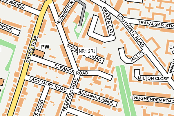 NR1 2RJ map - OS OpenMap – Local (Ordnance Survey)