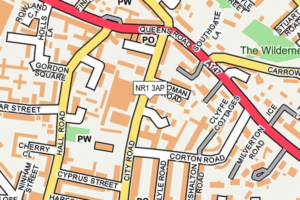 NR1 3AP map - OS OpenMap – Local (Ordnance Survey)