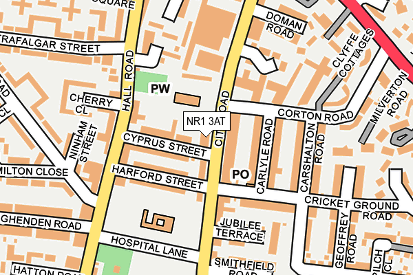 NR1 3AT map - OS OpenMap – Local (Ordnance Survey)